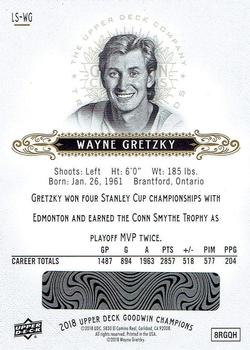 2018 Upper Deck Goodwin Champions - Splash of Color 3D Lenticular #LS-WG Wayne Gretzky Back