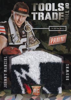 2014 Panini Black Friday - Tools of the Trade Towel Football Cracked Ice #1 Johnny Manziel Front