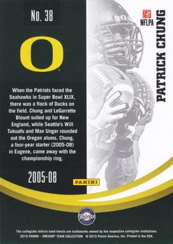 2015 Panini Oregon Ducks - Silver #38 Patrick Chung Back