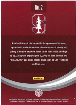 2015 Panini Stanford Cardinal - Gold #2 Stanford Location / Map Back