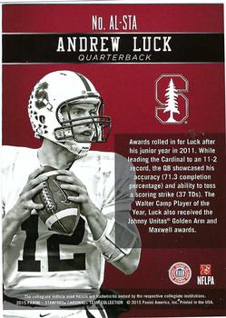 2015 Panini Stanford Cardinal - Honors #AL-STA Andrew Luck Back