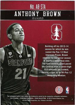 2015 Panini Stanford Cardinal - Honors #AB-STA Anthony Brown Back