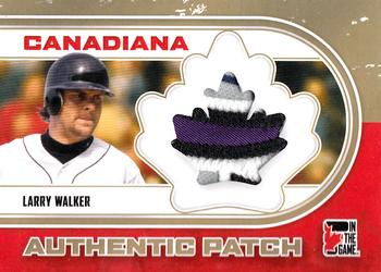 2011 In The Game Canadiana - Authentic Patch Gold #AP7 Larry Walker Front