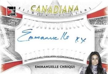 2011 In The Game Canadiana - Between the Seams White #BTSEC Emmanuelle Chriqui Front