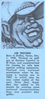 1973 Little Caesars Sports Calendar #NNO Lee Trevino Front