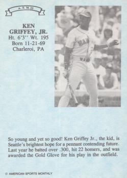 1991 American Sports Monthly (unlicensed) #A.S.M.22 Ken Griffey Back