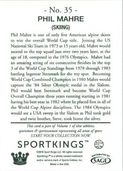 2018 Sportkings - Hobby #35 Phil Mahre Back