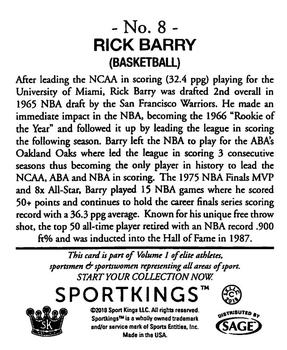 2018 Sportkings - Mini #8 Rick Barry Back