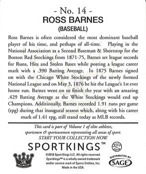 2018 Sportkings - Mini #14 Ross Barnes Back