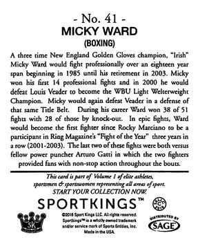 2018 Sportkings - Mini #41 Mickey Ward Back