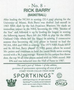 2018 Sportkings - Hobby Mini #8 Rick Barry Back