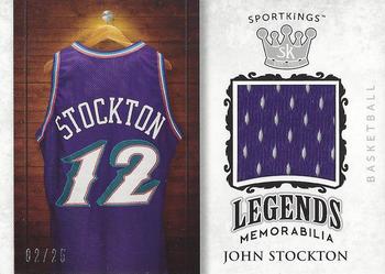 2018 Sportkings - Legends Memorabilia Silver #LSM-14 John Stockton Front