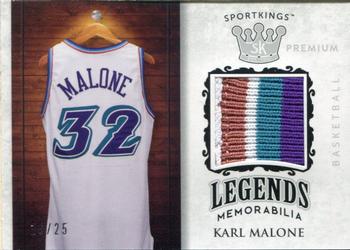 2018 Sportkings - Legends Premium Memorabilia Silver #LPM-9 Karl Malone Front