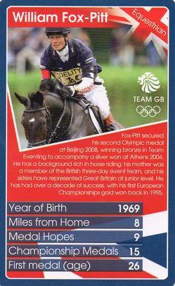 2012 Top Trumps Our Greatest Team #NNO William Fox-Pitt Front