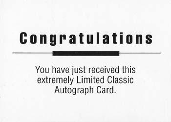 1992 Classic World Class Athletes - Autographs #NNO Pete Sampras Back