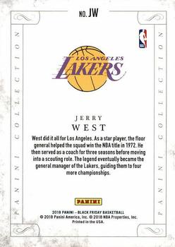 2018 Panini Black Friday - Panini Collection #JW Jerry West Back