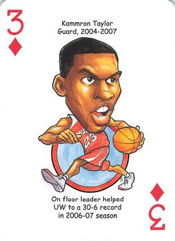 2013 Hero Decks Wisconsin Badgers Basketball & Football Heroes Playing Cards #3♦ Kammron Taylor Front