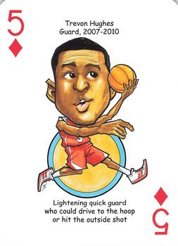 2013 Hero Decks Wisconsin Badgers Basketball & Football Heroes Playing Cards #5♦ Trevon Hughes Front