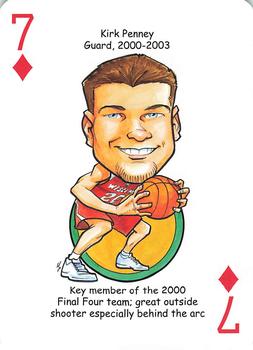 2013 Hero Decks Wisconsin Badgers Basketball & Football Heroes Playing Cards #7♦ Kirk Penney Front