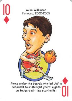 2013 Hero Decks Wisconsin Badgers Basketball & Football Heroes Playing Cards #10♦ Mike Wilkinson Front