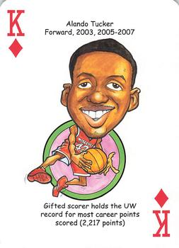 2013 Hero Decks Wisconsin Badgers Basketball & Football Heroes Playing Cards #K♦ Alando Tucker Front