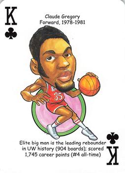 2013 Hero Decks Wisconsin Badgers Basketball & Football Heroes Playing Cards #K♣ Claude Gregory Front