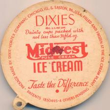 1937 Dixie Ice Cream Lids #NNO Charles Gehringer Back
