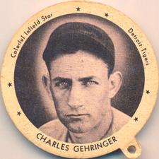 1937 Dixie Ice Cream Lids #NNO Charles Gehringer Front