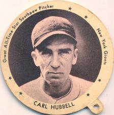1937 Dixie Ice Cream Lids #NNO Carl Hubbell Front