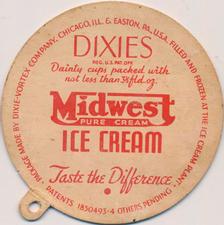 1937 Dixie Ice Cream Lids #NNO Clark Gable Back