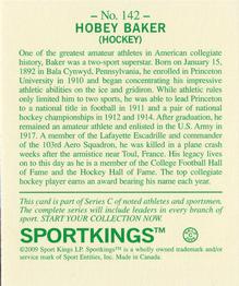 2009 Sportkings Series C - Mini #142 Hobey Baker Back