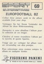 1981 Panini Sport Superstars (Eurofootball 82) Stickers #69 Maurice Hope Back