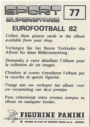1981 Panini Sport Superstars (Eurofootball 82) Stickers #77 Ayub Kalule Back