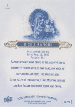 2018 Upper Deck Goodwin Champions - Royal Blue #5 Richie Ramone Back