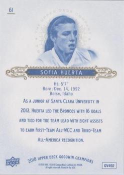 2018 Upper Deck Goodwin Champions - Royal Blue #61 Sofia Huerta Back
