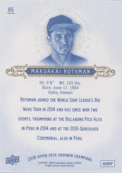 2018 Upper Deck Goodwin Champions - Royal Blue #85 Makuakai Rothman Back