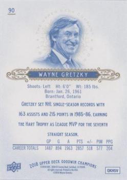 2018 Upper Deck Goodwin Champions - Royal Blue #90 Wayne Gretzky Back
