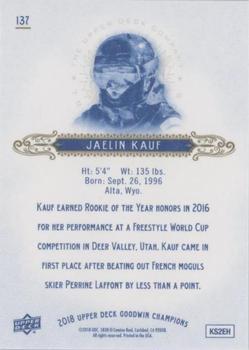 2018 Upper Deck Goodwin Champions - Royal Blue #137 Jaelin Kauf Back