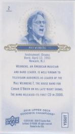 2018 Upper Deck Goodwin Champions - Minis Royal Blue #2 Max Weinberg Back