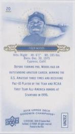 2018 Upper Deck Goodwin Champions - Minis Royal Blue #20 Tiger Woods Back
