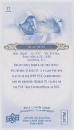 2018 Upper Deck Goodwin Champions - Minis Royal Blue #77 Wesley Bryan Back