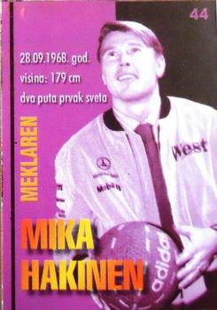 2000 Planetarne Zvezde World Stars (Serbia) #43 Mika Hakinen Back