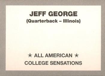 1990 All American College Sensations (Unlicensed) #NNO Jeff George Back