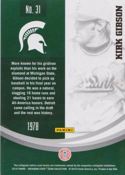 2016 Panini Michigan State Spartans - Silver #31 Kirk Gibson Back