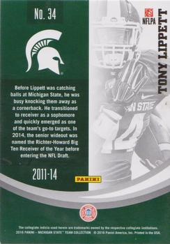 2016 Panini Michigan State Spartans - Silver #34 Tony Lippett Back