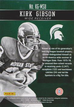 2016 Panini Michigan State Spartans - Honors #KG-MSU Kirk Gibson Back