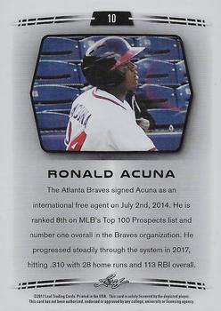 2017 Leaf Retail Exclusive #10 Ronald Acuna Back