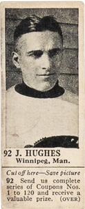 1924-25 Dominion Chocolate Athletic Stars (V31) #92 J. Hughes Front