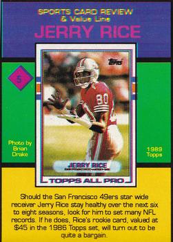 1993 The Sports Card Review & Value Line Prime Pics #5 Jerry Rice Back