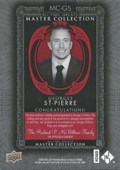 2016 Upper Deck All-Time Greats Master Collection - Autograph Red #MC-GS Georges St-Pierre Back